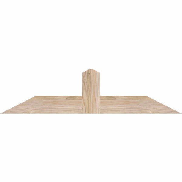 Ekena Millwork Portland Smooth Timber Gable Bracket, Douglas Fir, 36"W x 9"H x 3 1/2"D x 3 1/2"F, 6/12 Pitch GBW036X09X0404POR00SDF - main